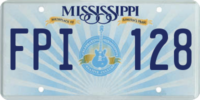 MS license plate FPI128