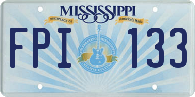 MS license plate FPI133