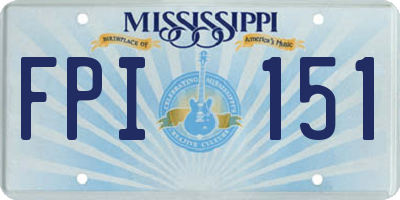 MS license plate FPI151