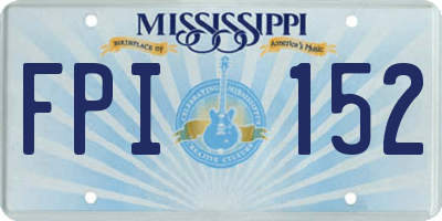 MS license plate FPI152