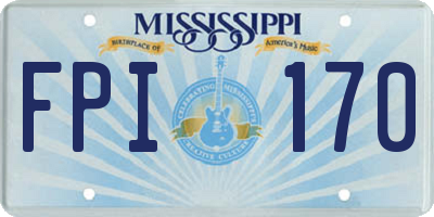 MS license plate FPI170