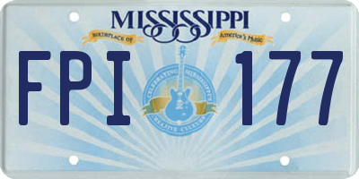 MS license plate FPI177