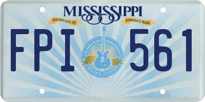 MS license plate FPI561