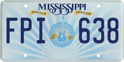 MS license plate FPI638