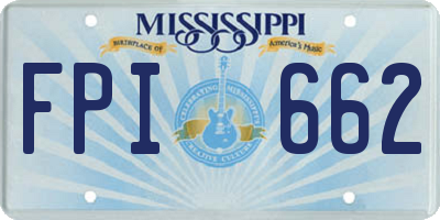 MS license plate FPI662