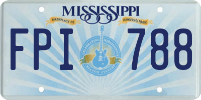 MS license plate FPI788