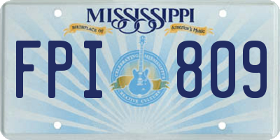 MS license plate FPI809