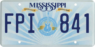 MS license plate FPI841