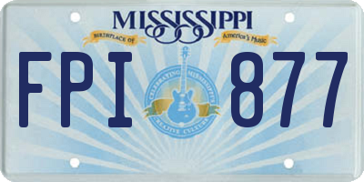 MS license plate FPI877
