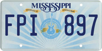 MS license plate FPI897