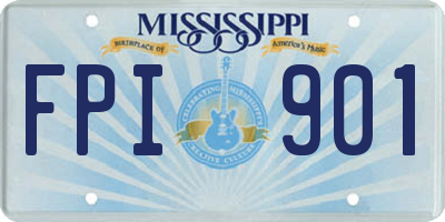 MS license plate FPI901