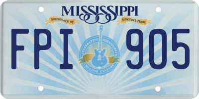 MS license plate FPI905