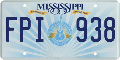 MS license plate FPI938