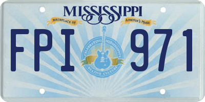 MS license plate FPI971