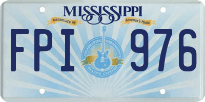 MS license plate FPI976