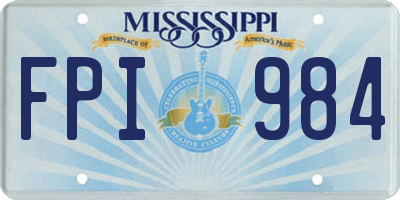 MS license plate FPI984