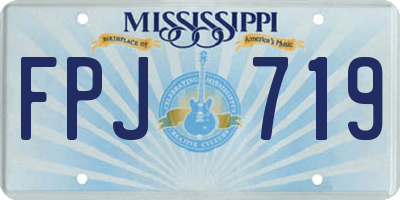 MS license plate FPJ719