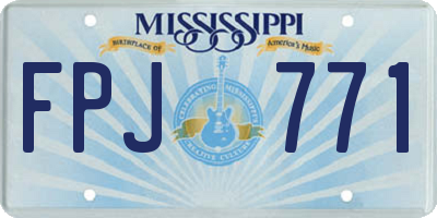 MS license plate FPJ771