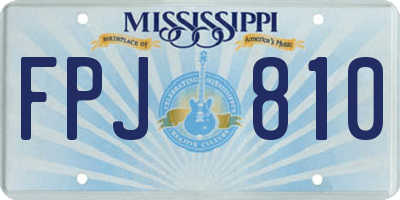 MS license plate FPJ810