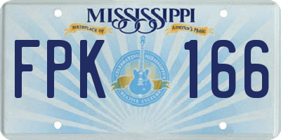 MS license plate FPK166