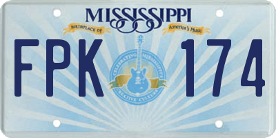 MS license plate FPK174