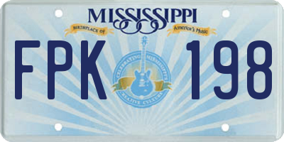 MS license plate FPK198