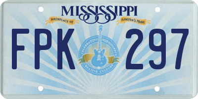 MS license plate FPK297