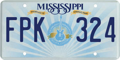MS license plate FPK324