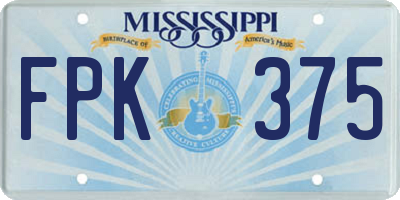 MS license plate FPK375
