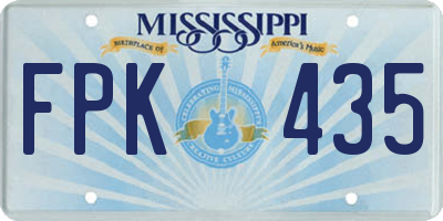 MS license plate FPK435