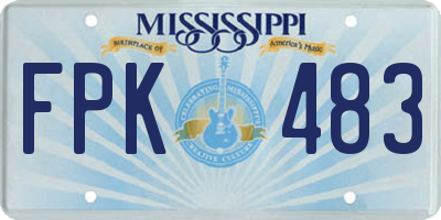 MS license plate FPK483