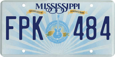 MS license plate FPK484