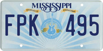 MS license plate FPK495