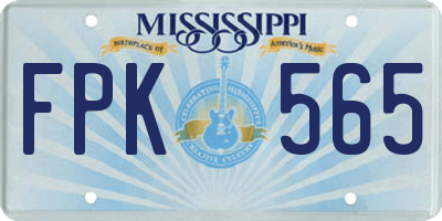 MS license plate FPK565