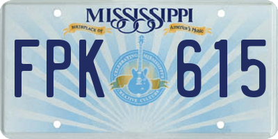 MS license plate FPK615
