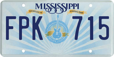 MS license plate FPK715