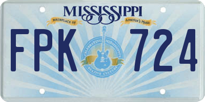 MS license plate FPK724
