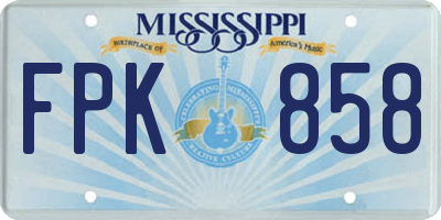 MS license plate FPK858