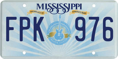 MS license plate FPK976
