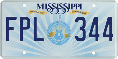 MS license plate FPL344