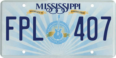 MS license plate FPL407