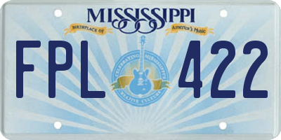 MS license plate FPL422