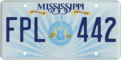 MS license plate FPL442
