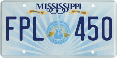 MS license plate FPL450