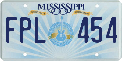MS license plate FPL454