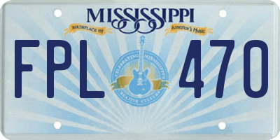 MS license plate FPL470