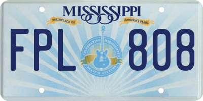 MS license plate FPL808