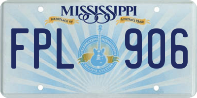 MS license plate FPL906