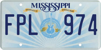 MS license plate FPL974