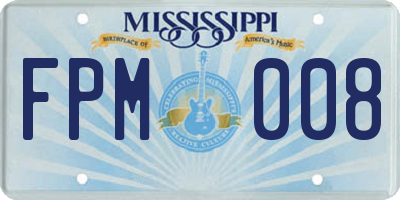 MS license plate FPM008